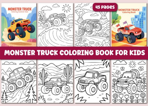 Download MONSTER TRUCK COLORING BOOK for KIDS - For kids Collection