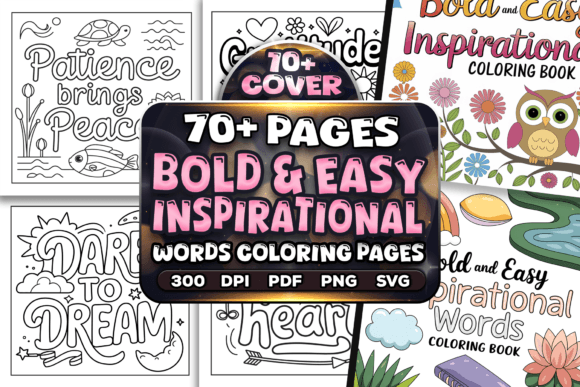 Download Easy Inspirational Words Coloring Pages - Easy Collection