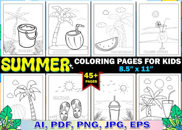 Download 45+ Summer Coloring Pages for Kids - For kids Collection