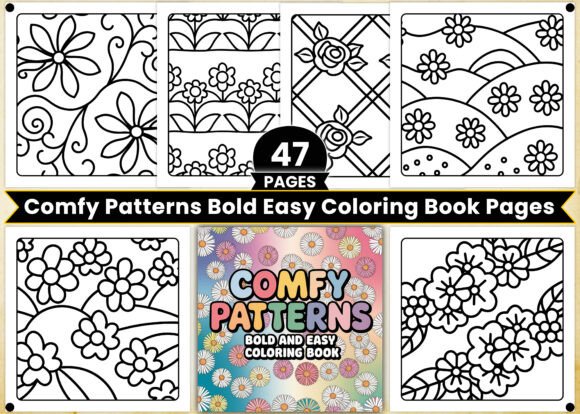 Download Comfy Patterns Bold Easy Coloring Pages - Easy Collection