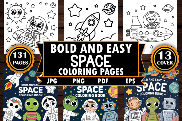Download Bold and Easy Space Coloring Pages - Easy Collection