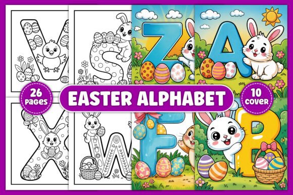 Download Easter Alphabet Coloring Pages for Kids - For kids Collection
