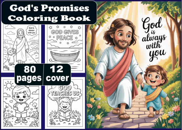 Download 80 God's Promises for Kids Coloring Book - For kids Collection