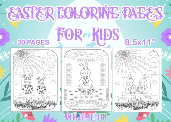 Download Easter Coloring Pages for Kids V-08 - For kids Collection