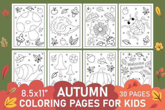 Download Autumn Coloring Pages for Kids Volume-1 - For kids Collection