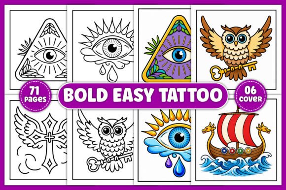 Download Bold and Easy Tattoo Coloring Pages - Easy Collection