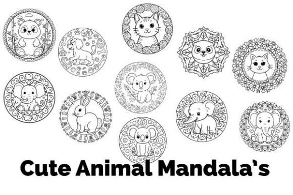 Download Cute Animal Mandala Clipart Files - Cute Collection