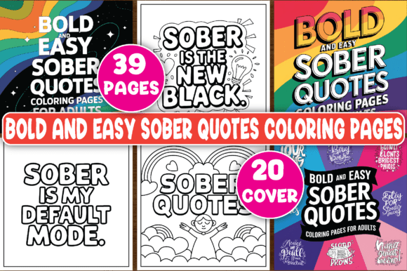 Download Bold and Easy Sober Quotes Coloring Page - Easy Collection