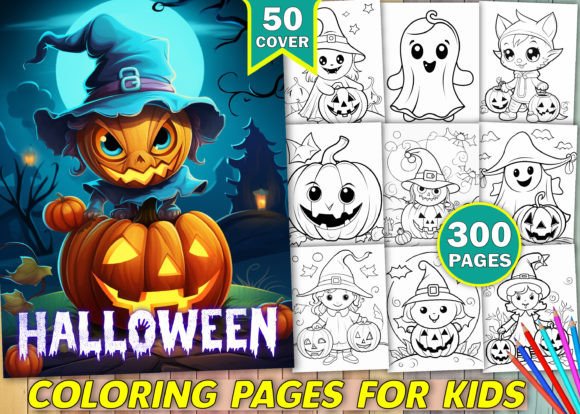 Download 300 Halloween Coloring Pages for Kids - For kids Collection