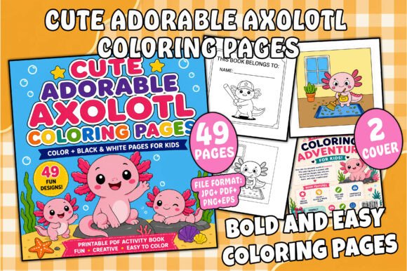 Download Cute Adorable Axolotl Coloring Pages - Cute Collection