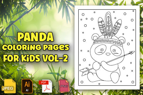 Download Panda Coloring Pages for Kids Vol  2 - For kids Collection