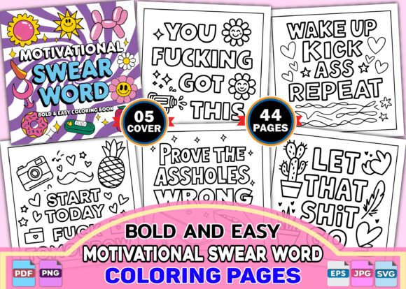 Download ADULT - Motivational Swear Word: Bold and Easy - Easy Collection
