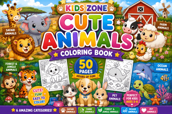 Download Cute Animals Coloring Book - Cute Collection