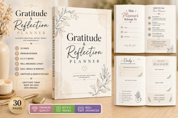 Download Gratitude &amp; Reflection Planner - Premium Resources