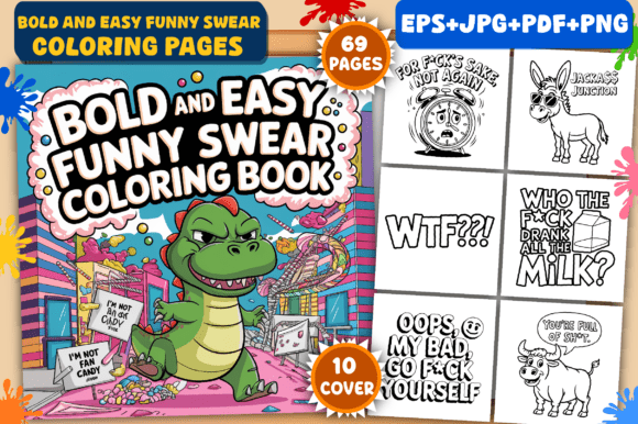 Download ADULT Bold and Easy Funny Swear Coloring Pages - Easy Collection
