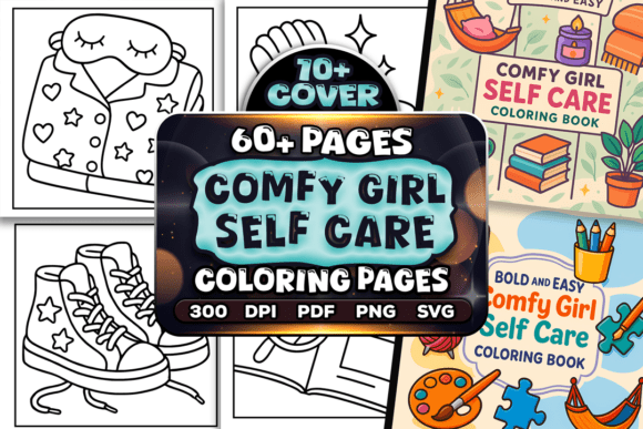 Download Easy Comfy Girl Self Care Coloring Pages - Easy Collection