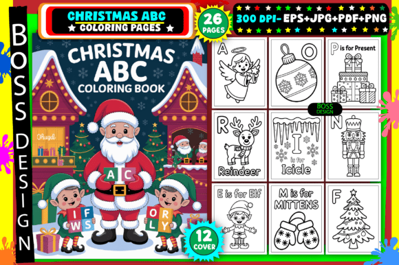 Download 🎄 Christmas ABC Coloring Pages for Kids - For kids Collection