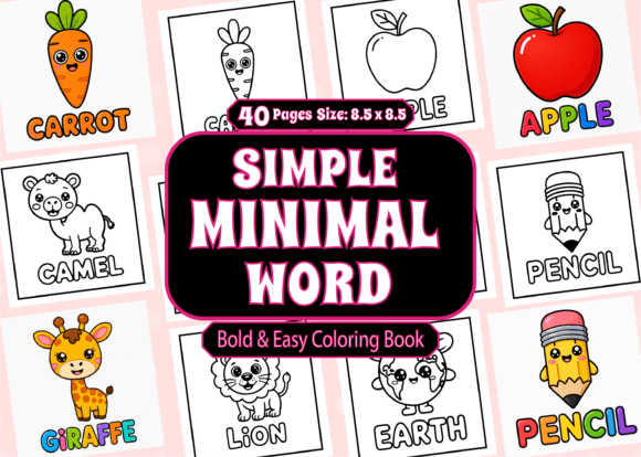 Download Simple Minimal Word Bold &amp; Easy Coloring - Easy Collection