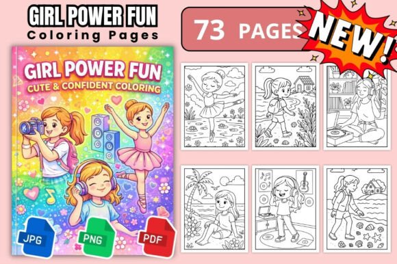 Download Girl Power Fun Coloring Book for Kids - For kids Collection
