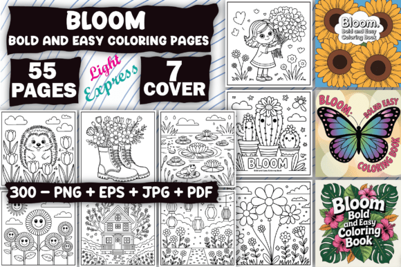 Download Bloom Bold &amp; Easy Coloring Book - Easy Collection