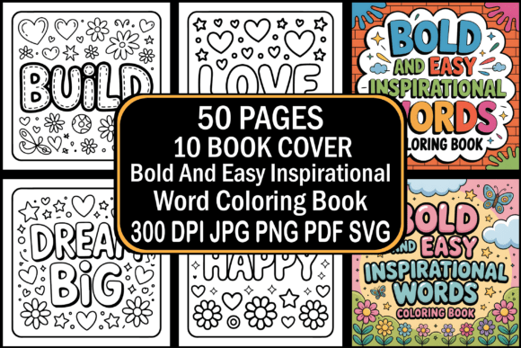 Download Bold &amp; Easy Inspirational Coloring Book - Easy Collection