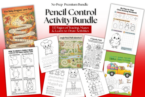 Download Bundle | Pencil Control Tracing for Kids - For kids Collection