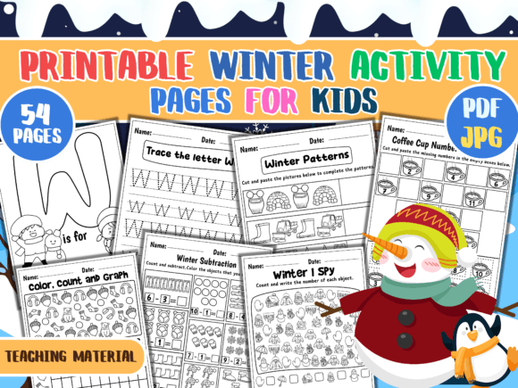 Download Fun Winter Activity Pages for Kids - For kids Collection