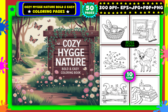 Download Cozy Hygge Nature Easy Coloring Pages - Easy Collection