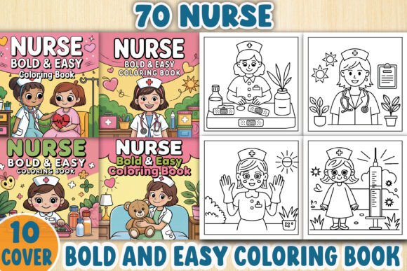 Download Nurse Bold and Easy Coloring Book Pages - Easy Collection