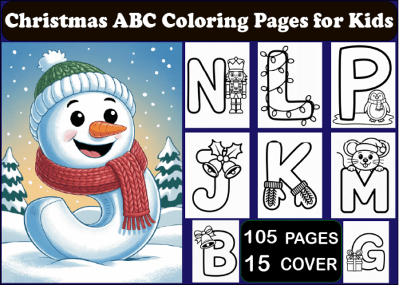 Download Christmas ABC Coloring Pages for Kids - For kids Collection