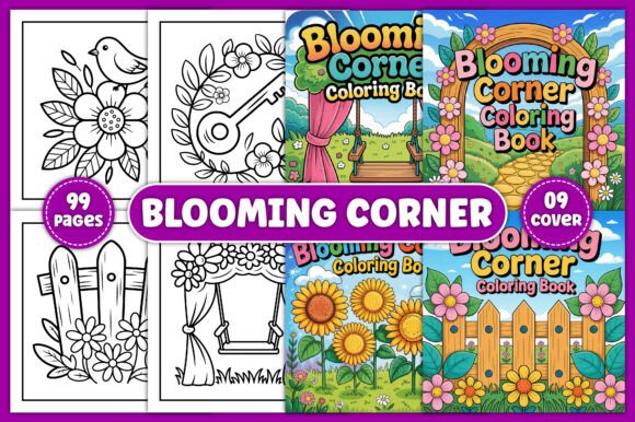 Download Blooming Corner Bold Easy Coloring Pages - Easy Collection