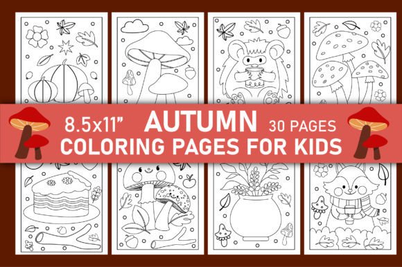 Download Autumn Coloring Pages for Kids Volume-4 - For kids Collection