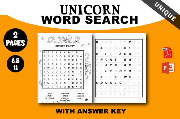 Download Unicorn Word Search for Kids 6 PARTY - For kids Collection