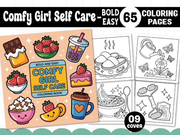Download Easy Comfy Girl Self Care Coloring Pages - Easy Collection