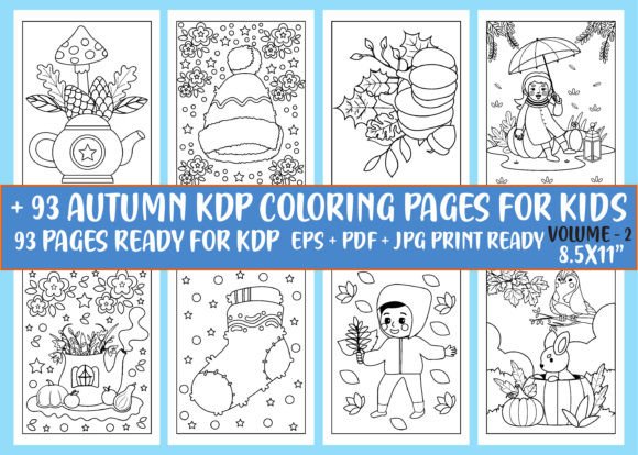 Download Autumn KDP Coloring Pages for Kids - For kids Collection