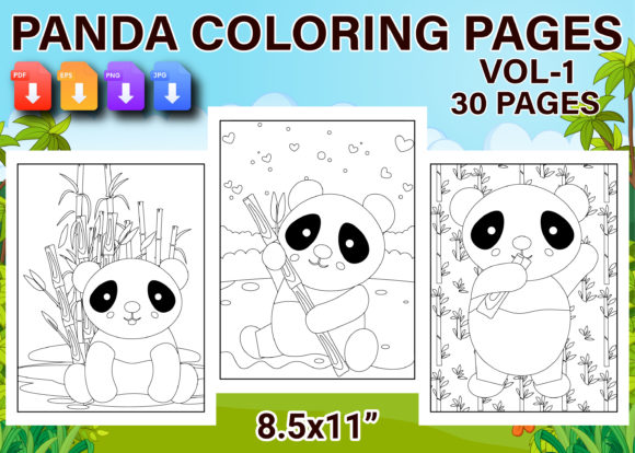 Download Panda Coloring Pages for Kids Vol-1 - For kids Collection
