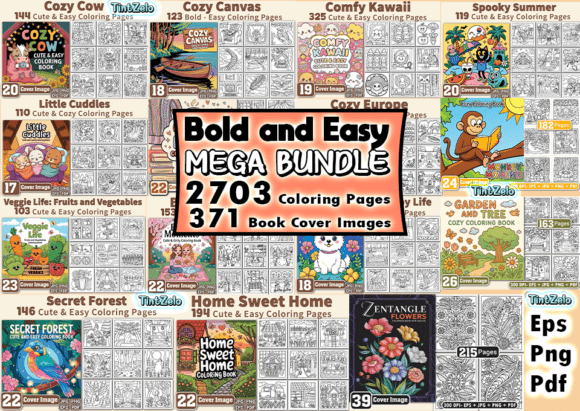 Download 2703 Bold and Easy Bundle Coloring Pages - Easy Collection
