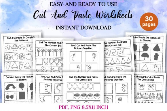 Download Cut and Paste Worksheets for Kids - For kids Collection