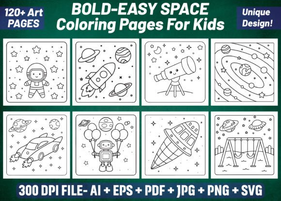 Download 120+ Bold &amp; Easy Space Coloring Pages - Easy Collection
