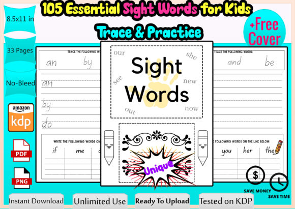 Download 105 Essential Sight Words for Kids Kdp - For kids Collection