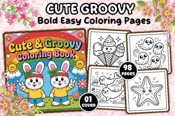 Download Bold Easy Cute &amp; Groovy Coloring Pages - Easy Collection