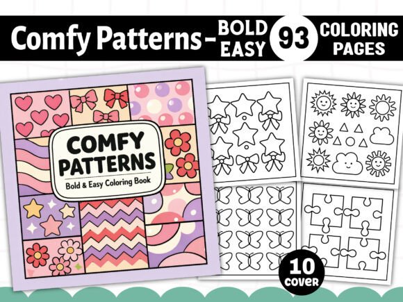 Download Comfy Patterns Bold Easy Coloring Pages - Easy Collection
