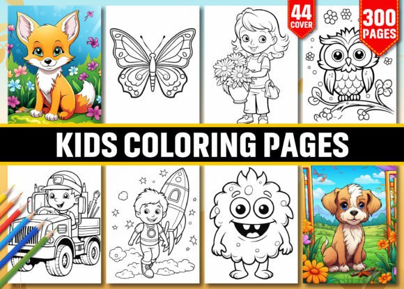 Download 300 Kids Coloring Pages for Kids (KDP) - For kids Collection