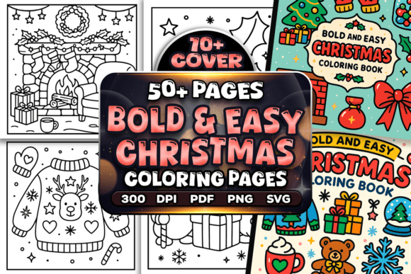 Download Easy Christmas Coloring Pages Bundle - Easy Collection