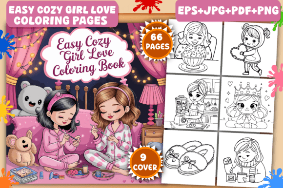 Download Easy Cozy Girl Love Coloring Pages - Easy Collection