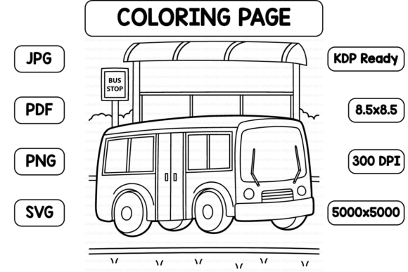 Download Public Bus Coloring Page for Kids - For kids Collection