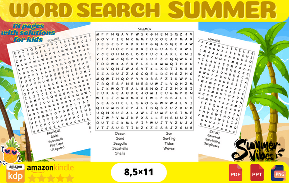 Download SUMMER ACTIVITY WORD SEARCH for KIDS - For kids Collection