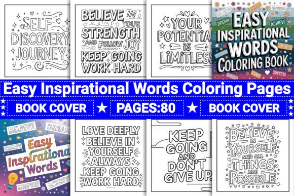 Download Easy Inspirational Words Coloring Pages - Easy Collection