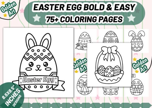Download Easter Egg Bold and Easy Coloring Pages - Easy Collection