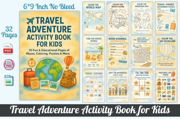 Download Travel Adventure Activity Book for Kids - For kids Collection